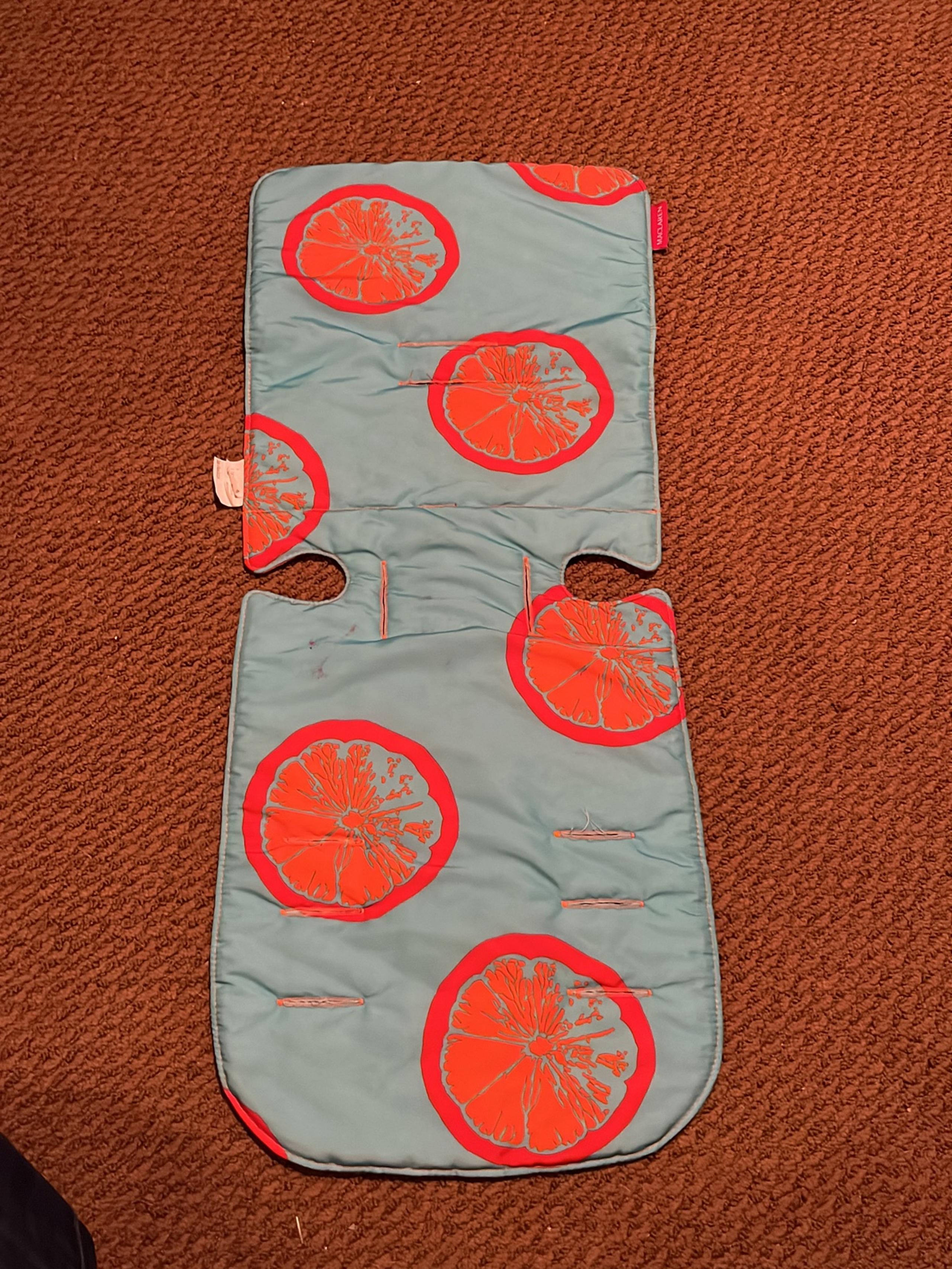 Maclaren orange slice stroller liner