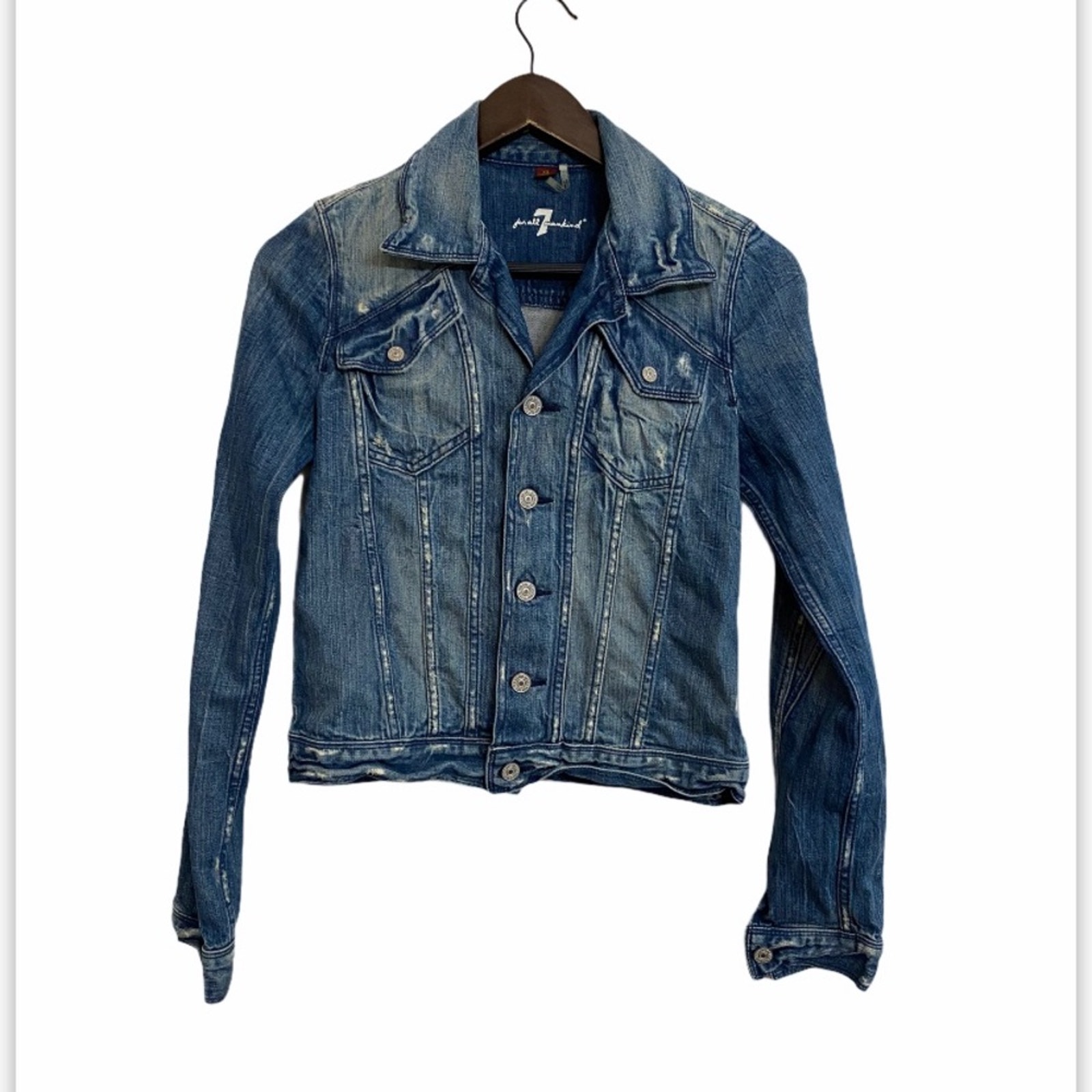 7 for all Mankind jean jacket sz XS