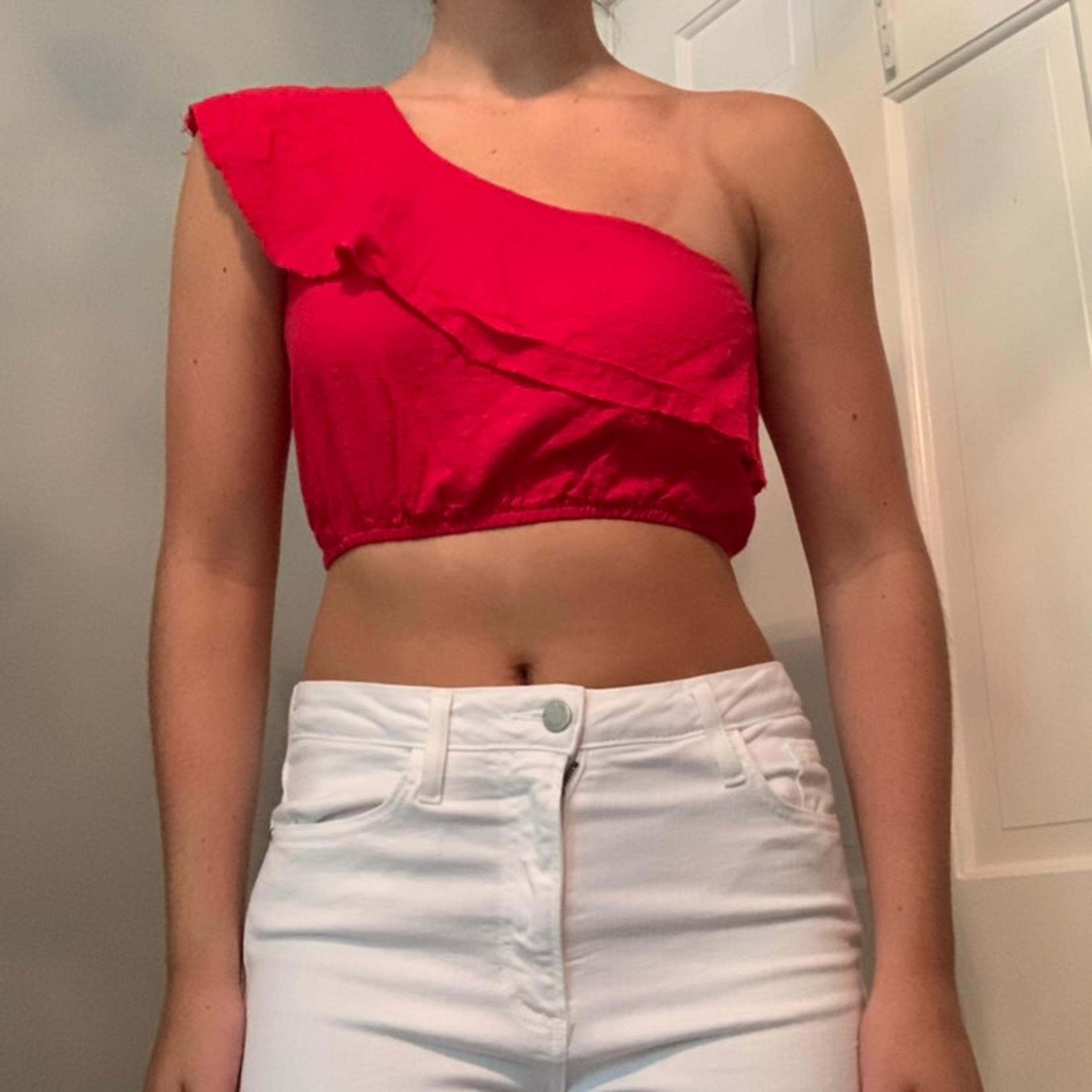 Red Princess Polly Ruffle Off the Should