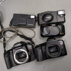 Lots Of 5 Cameras For Parts Or Repair Not Working Canon, Olympus