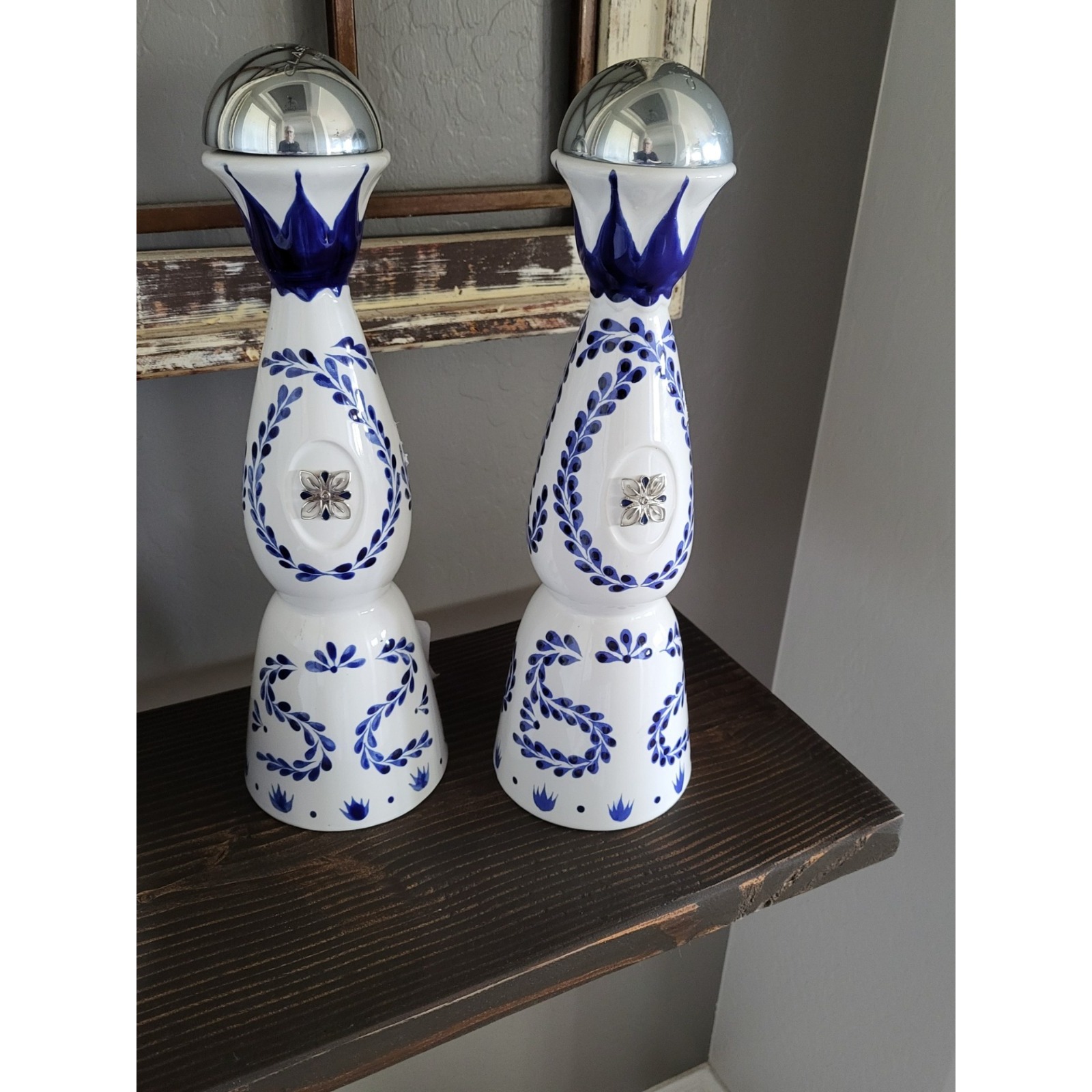 2-FER Beautiful Clase Azul Tequila Decanters - EMPTY lol!!!