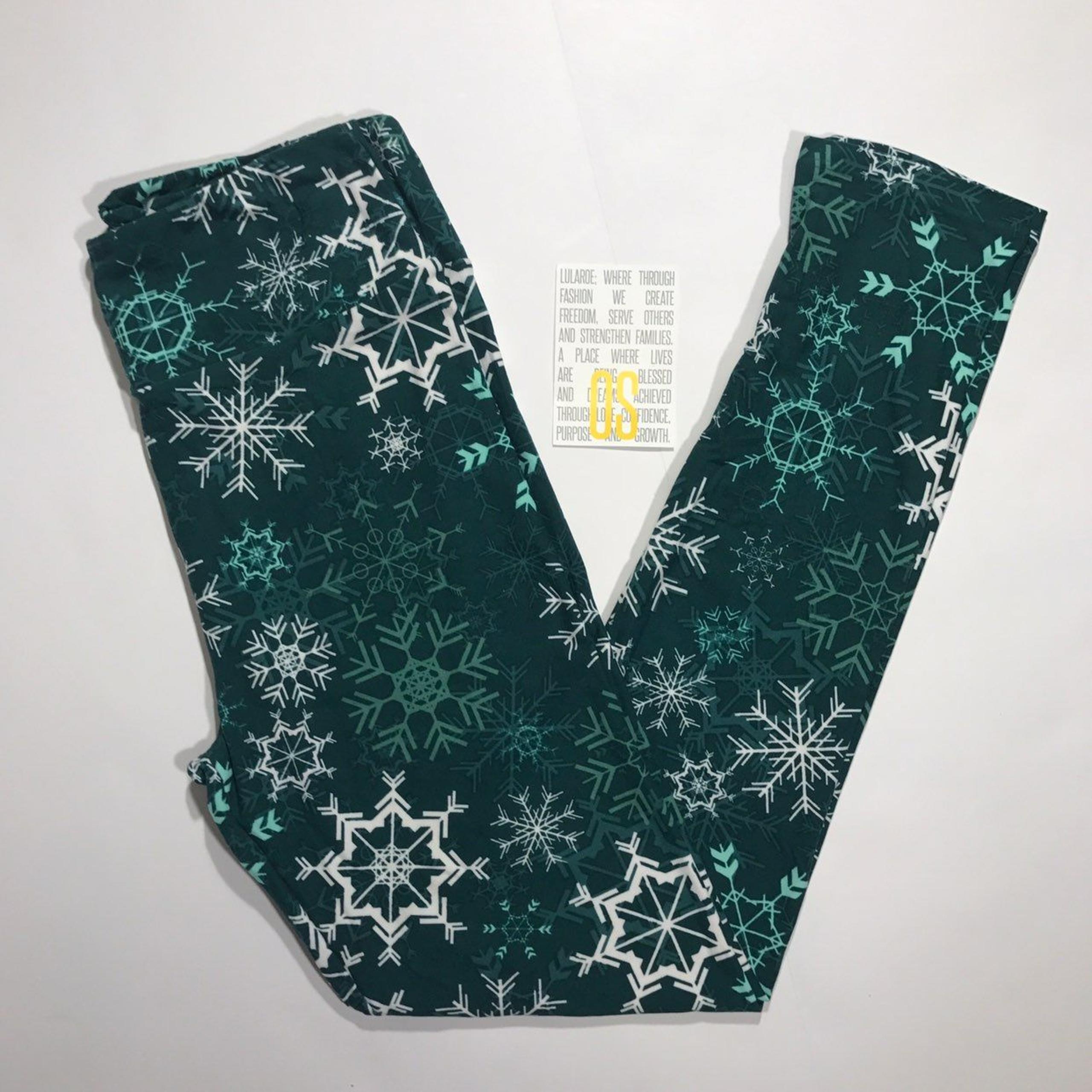 NWT OS LuLaRoe Snowflake Leggings