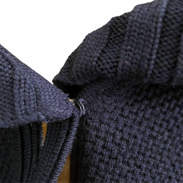 St John 100% Wool Knit Cardigan Jacket Shawl Collar sales Heavyweight Blue M