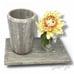 Hearth & Hand Magnolia 8 x12 Footed Marble Countertop Tray Warm Beige - Target