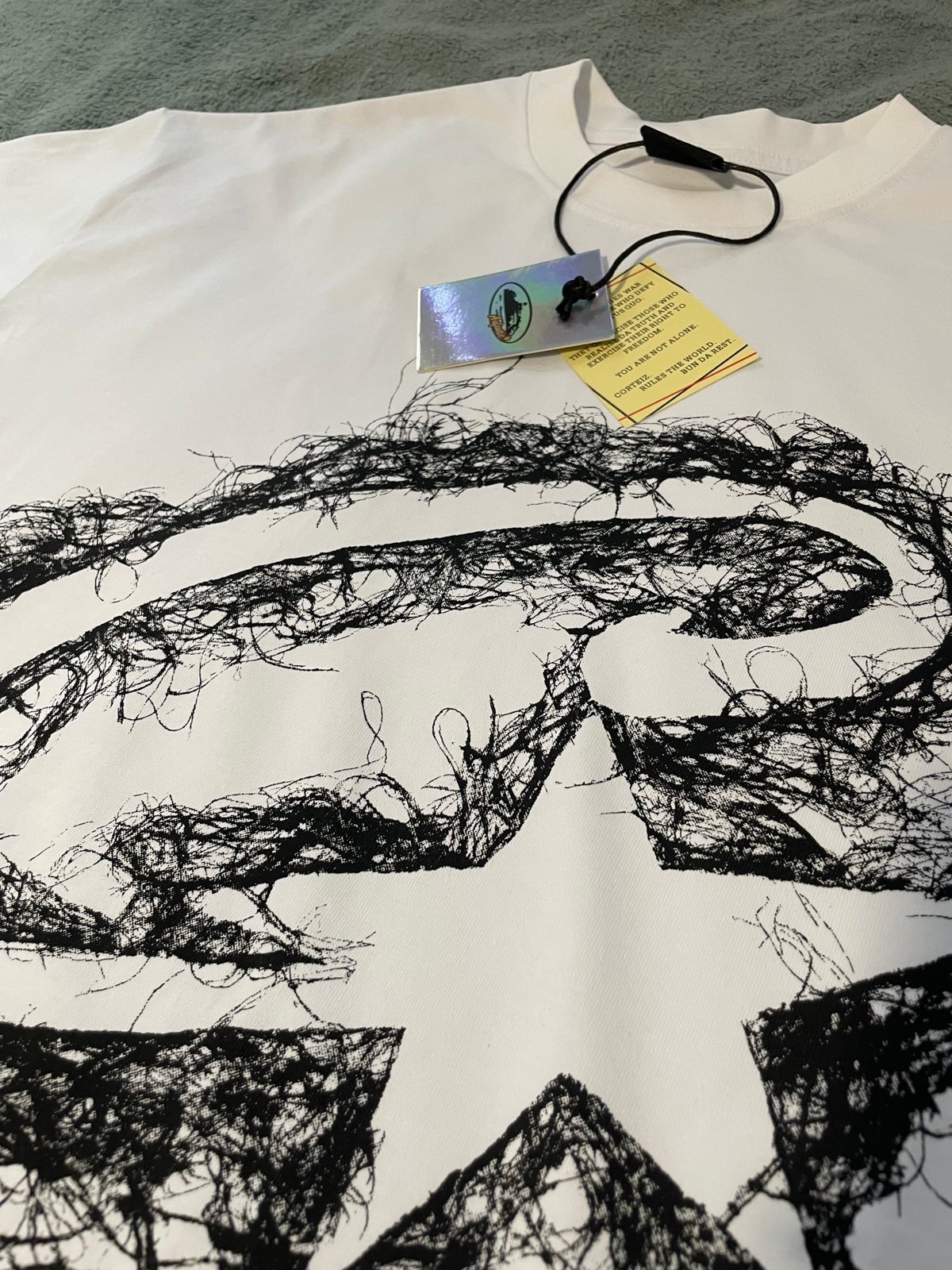 Corteiz C Star String Tee - White - Size Large (New w/ Tags)