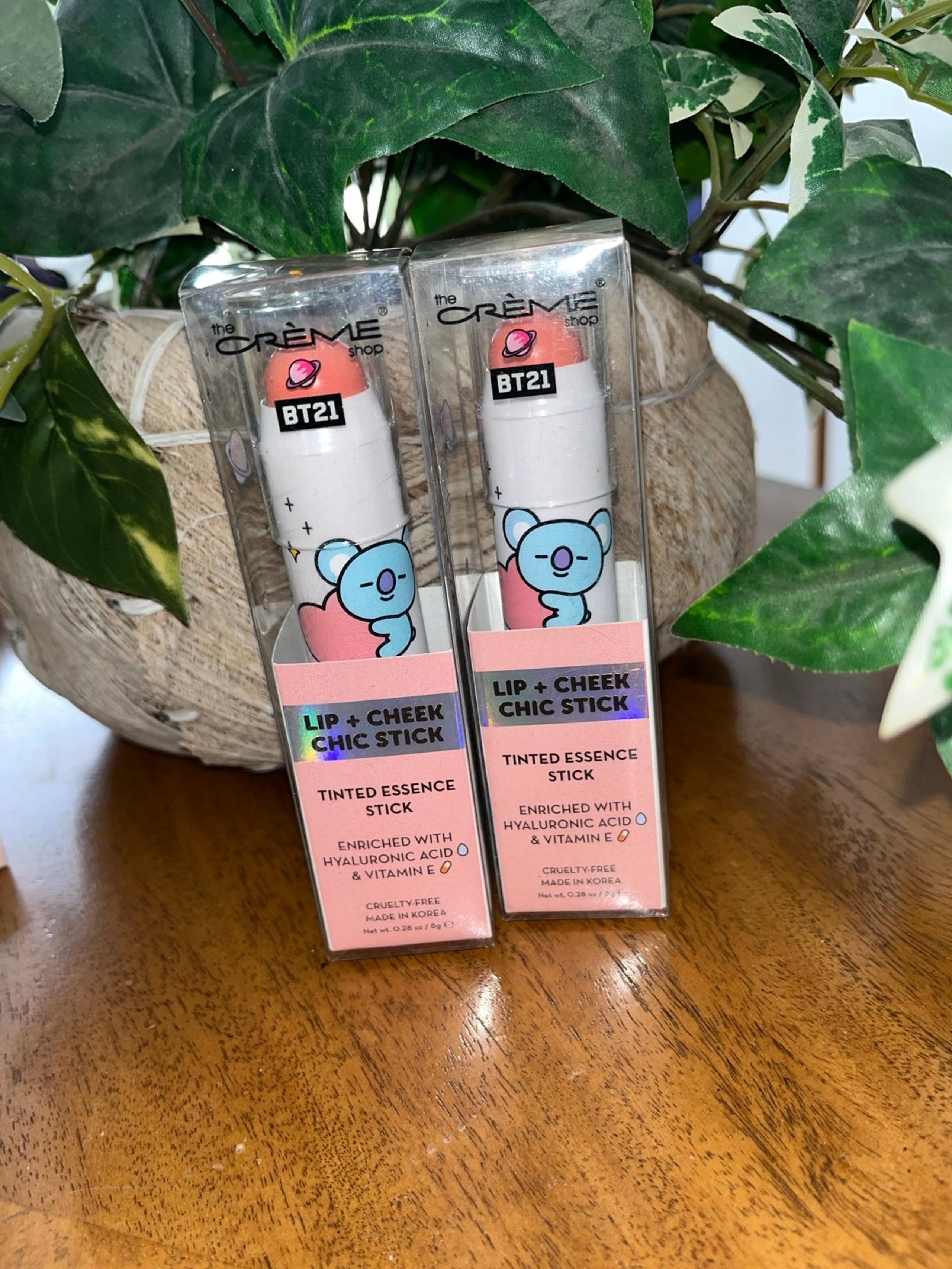 2x The crème shop lip & cheek chic stick tinted essence stick Rose & doze