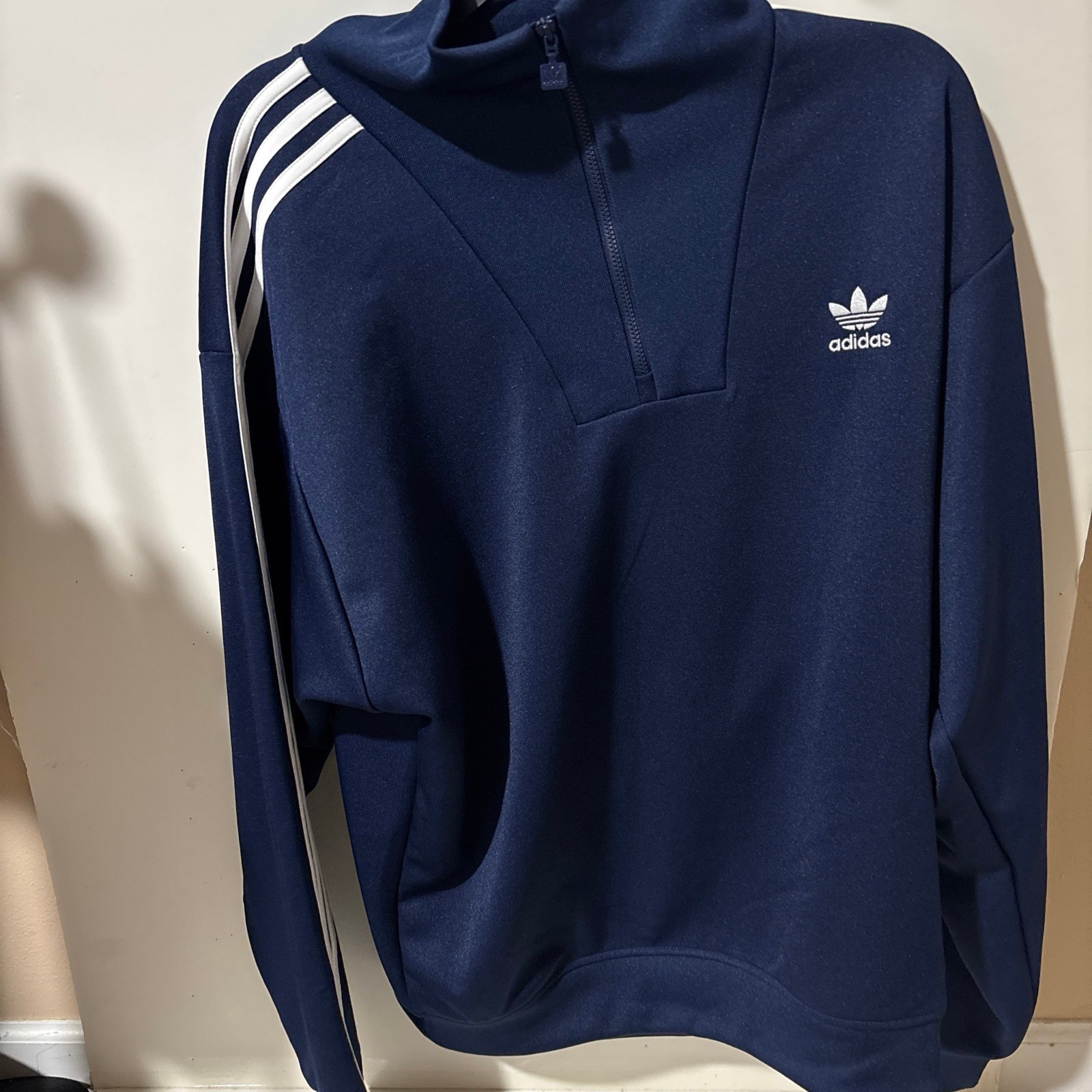Adidas Funnel Neck TT Track Top Jacket Men Size M Indigo blue BRAND NEW
