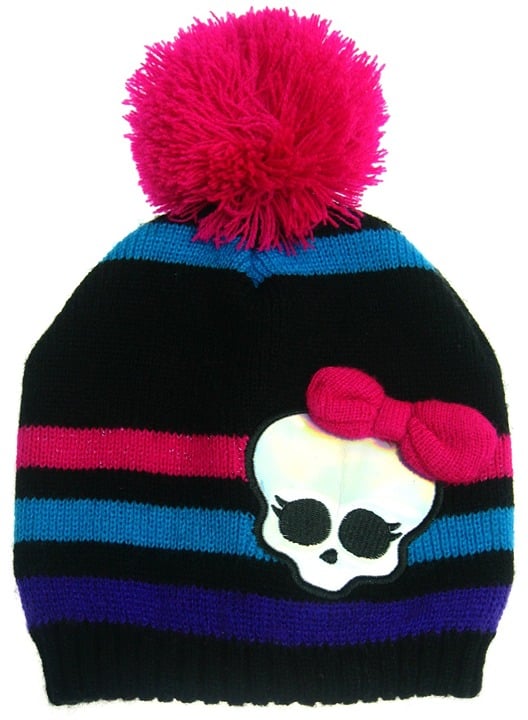 2014 Mattel Monster High Skull Winter Beanie Knit Stocking Cap w/Pom Pom