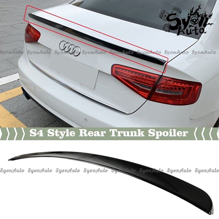 2013-2016 AUDI A4 Rear Spoiler PG S4 Style Gloss Black Brand New