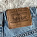 Vintage orange tab Denim shorts