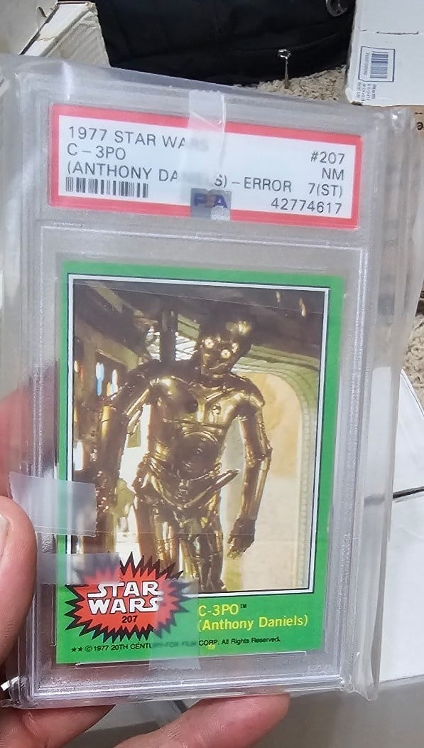 1977 star wars C-3PO error card psa graded