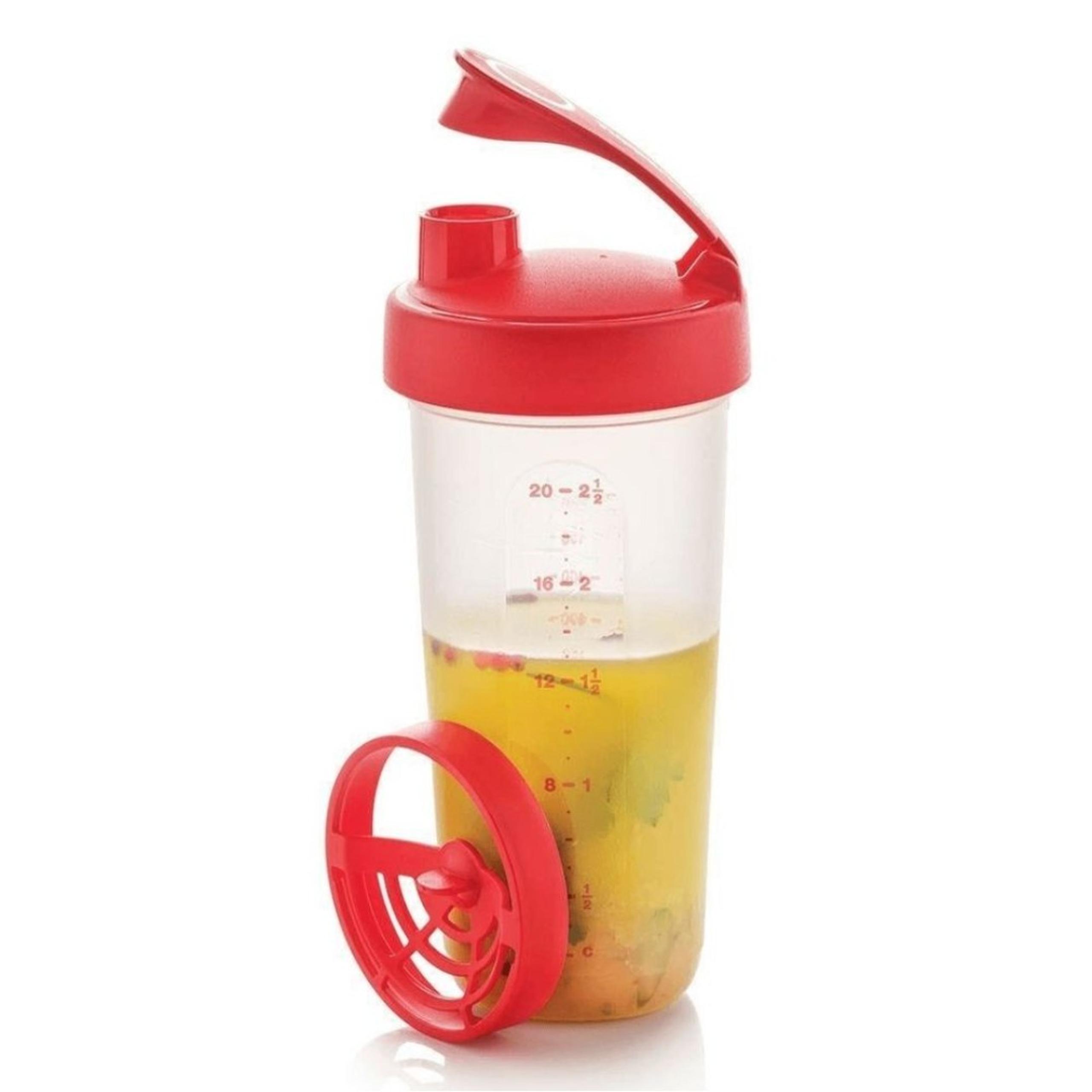Tupperware Red Quick Shake Protein Shake Mixer Container NEW