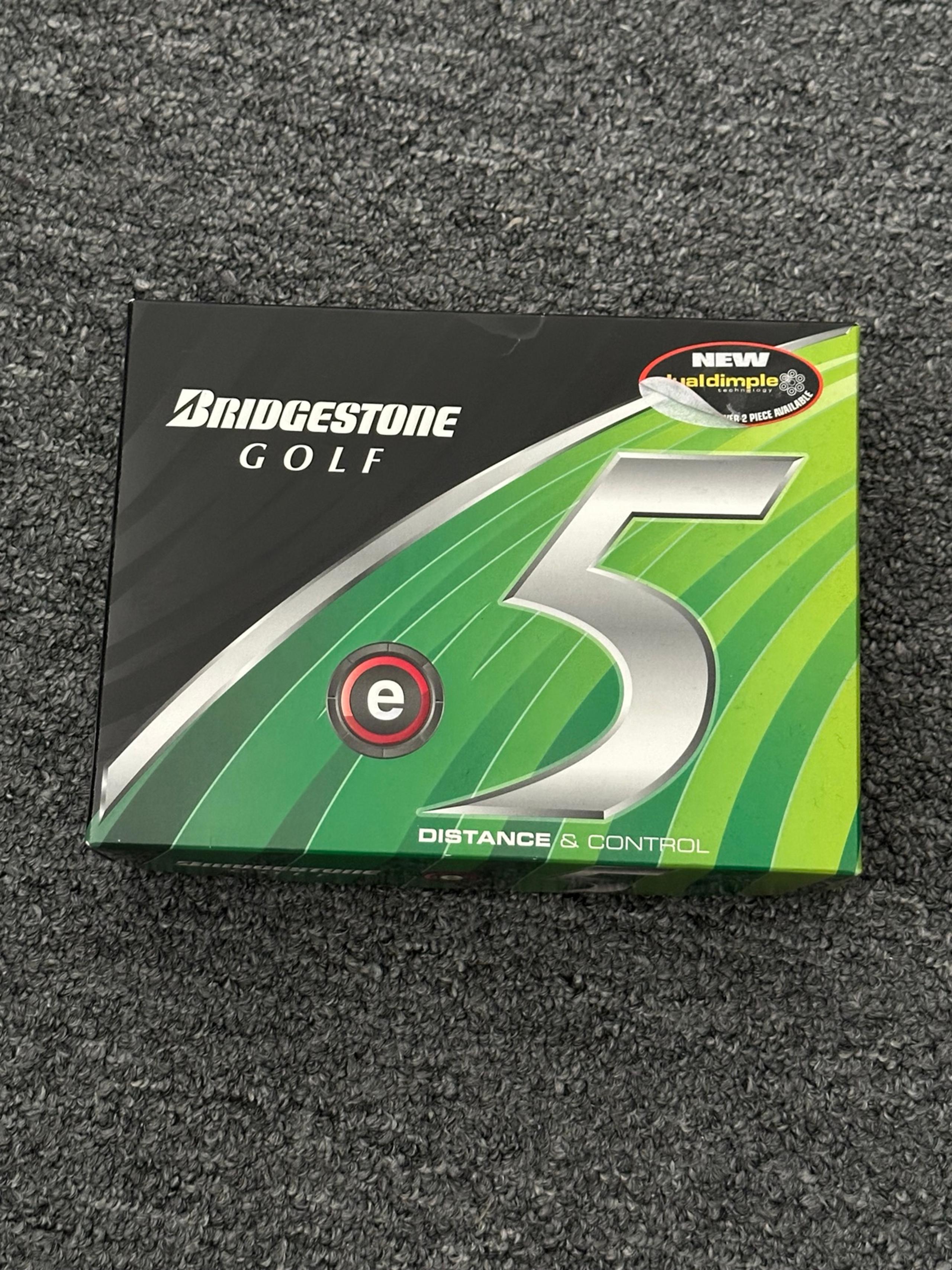 NEW Bridgestone Golf e5 Balls Distance & Control 12 Balls / 4 Sleeves - NIB