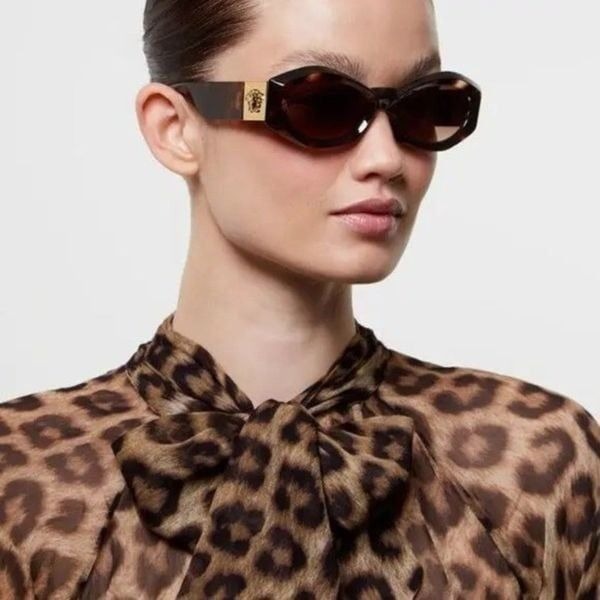 BRAND NEW VERSACE VE4466U 54613B Havana Brown Gradient Women Sunglasses