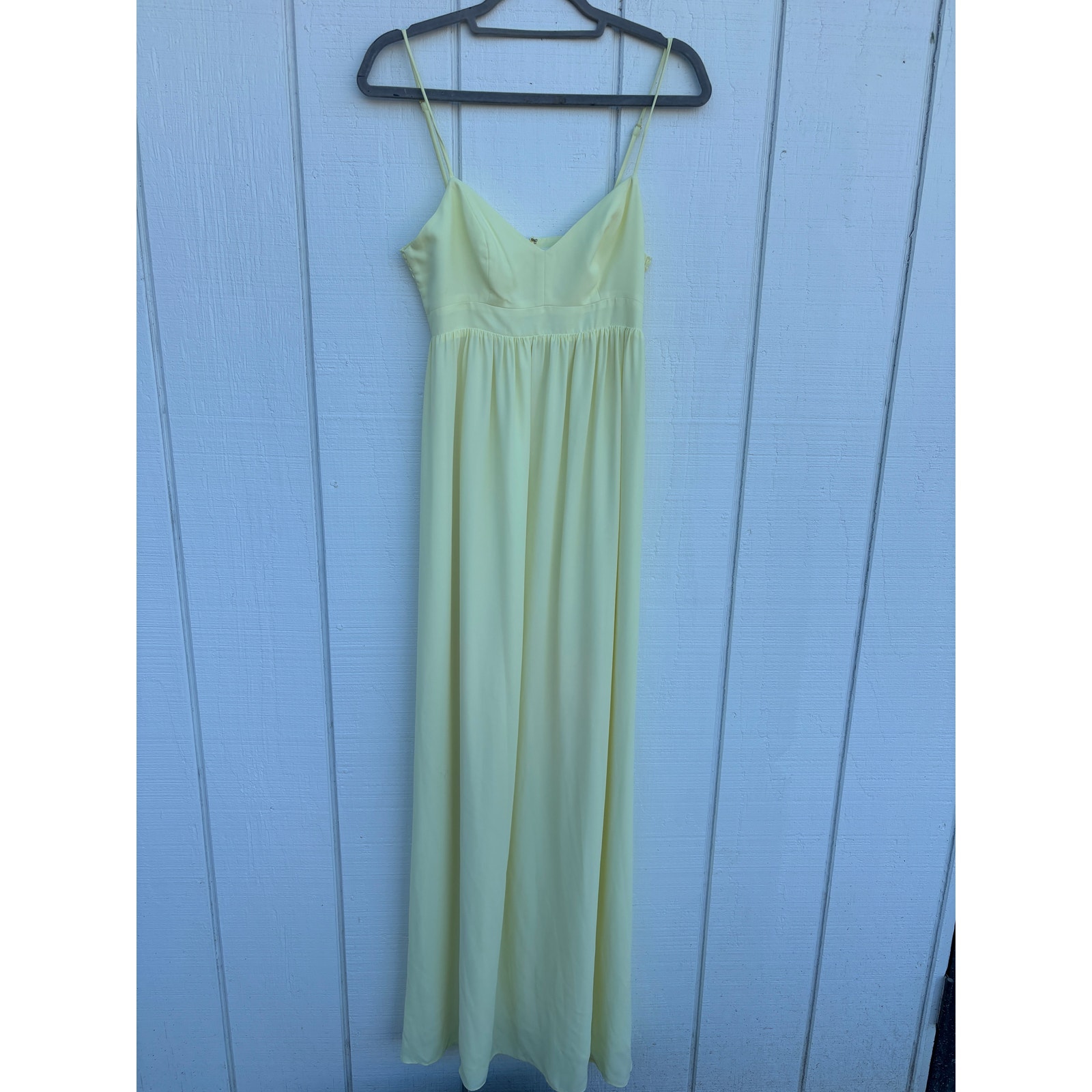 NWT Amanda Uprichard Light Yellow Maxi Dress, Sz S