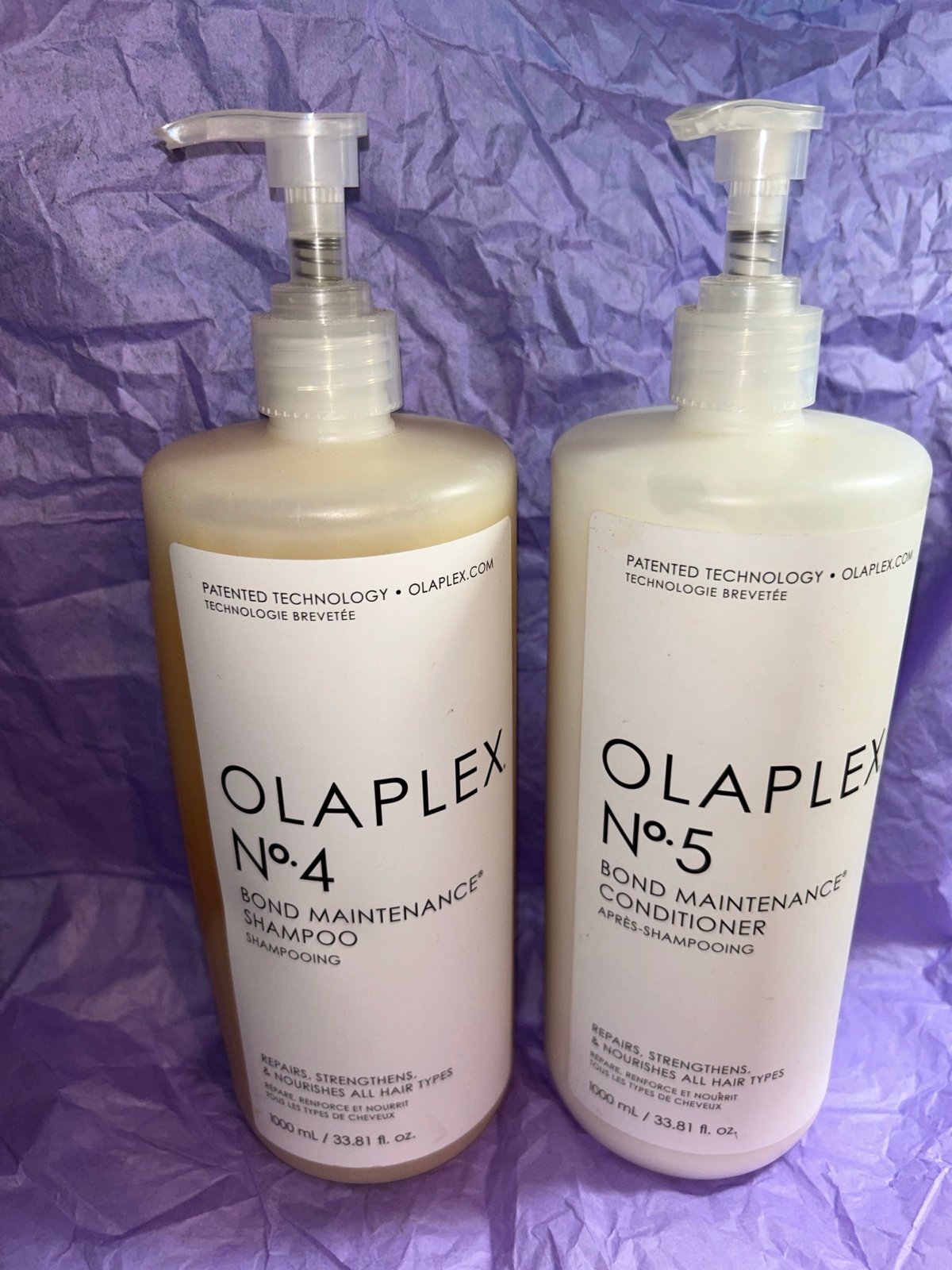 Olaplex set LARGE shampoo and conditioner pump bottle