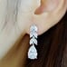 Silver Diamond Teardrop Earrings