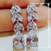 Silver Diamond Teardrop Earrings