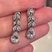 Silver Diamond Teardrop Earrings