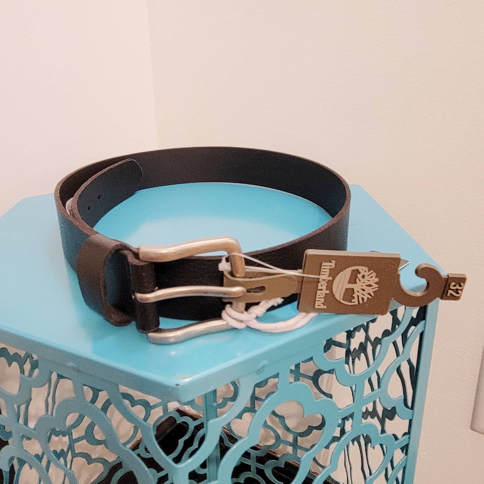 NWT Men's Black Leather Timberland Belt 32