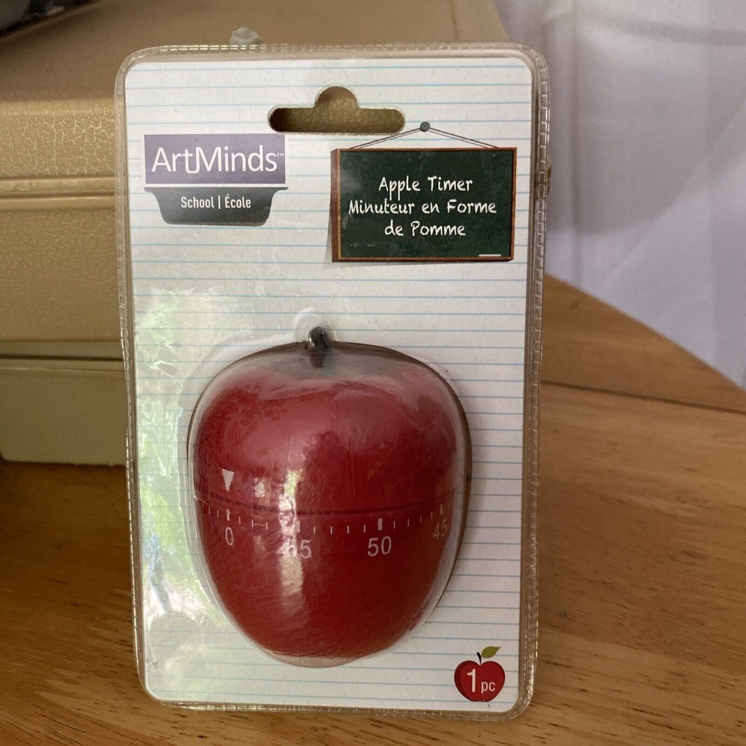 Vintage Red Apple Kitchen Classroom 60 Minute Timer Art Minds