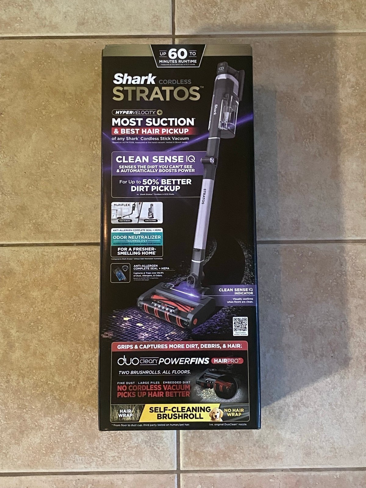 Shark Stratos Cordless Vacuum with Clean Sense IQ and DuoClean PowerFins(IZ840H)