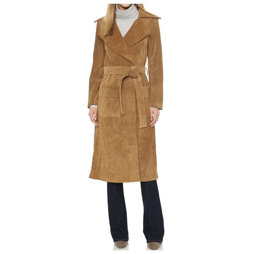 FRAME Leather Duster Coat