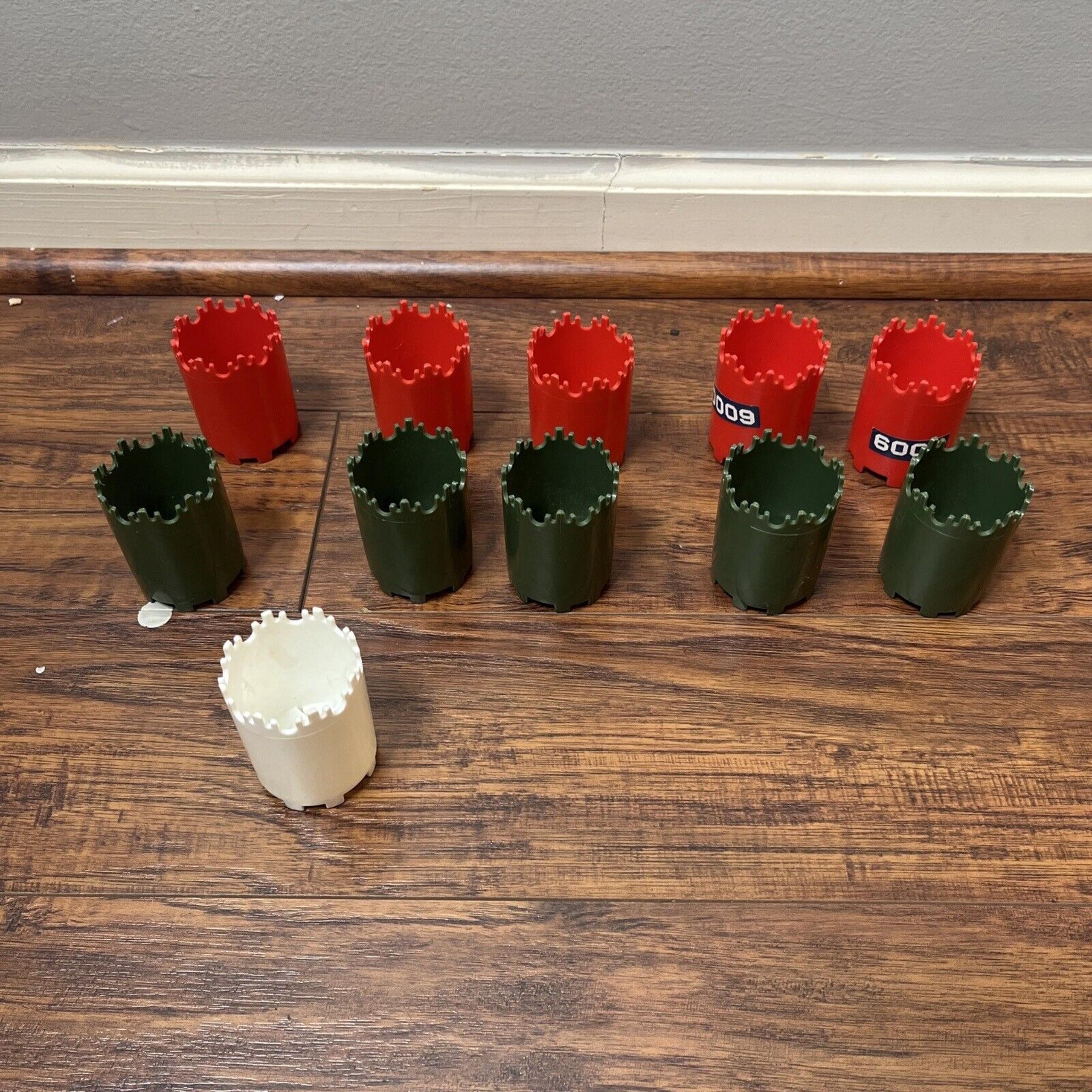 Vintage Construx Large Cylinders Lot Of 11. Red, Green, White by Fisher Price