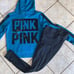 Vs PINK front zip hoodie & pocket leggings complete outfit set