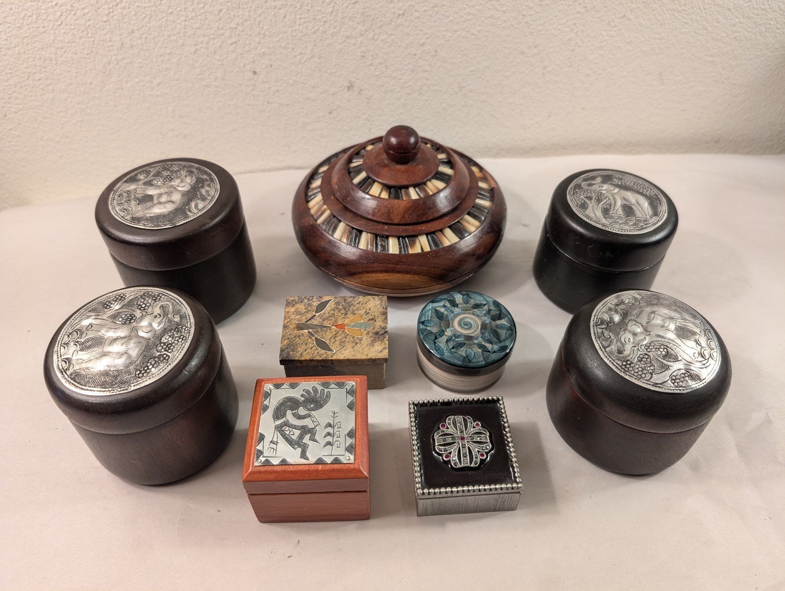 A Collection of Small Trinket Boxes - Various