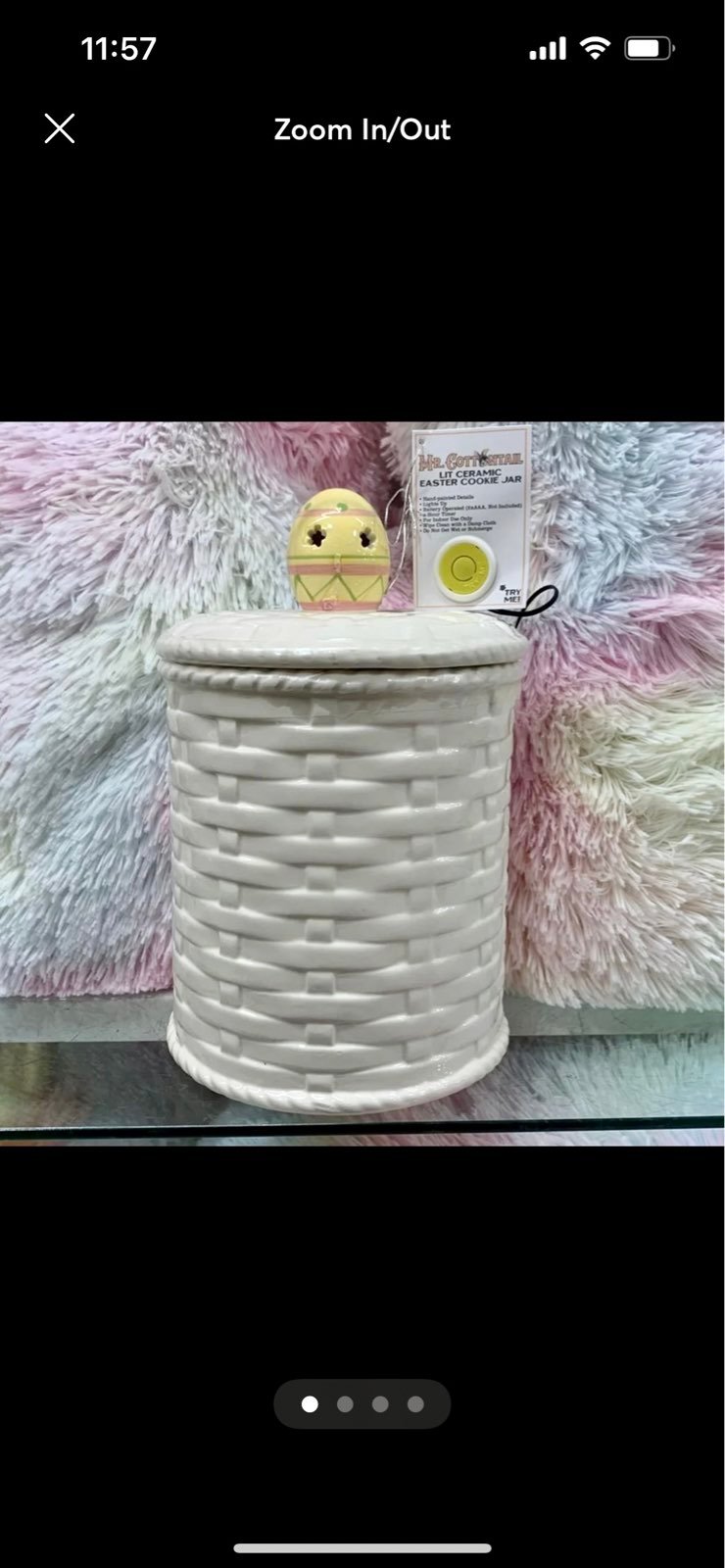 Mr Cottontail light up Egg Canister !