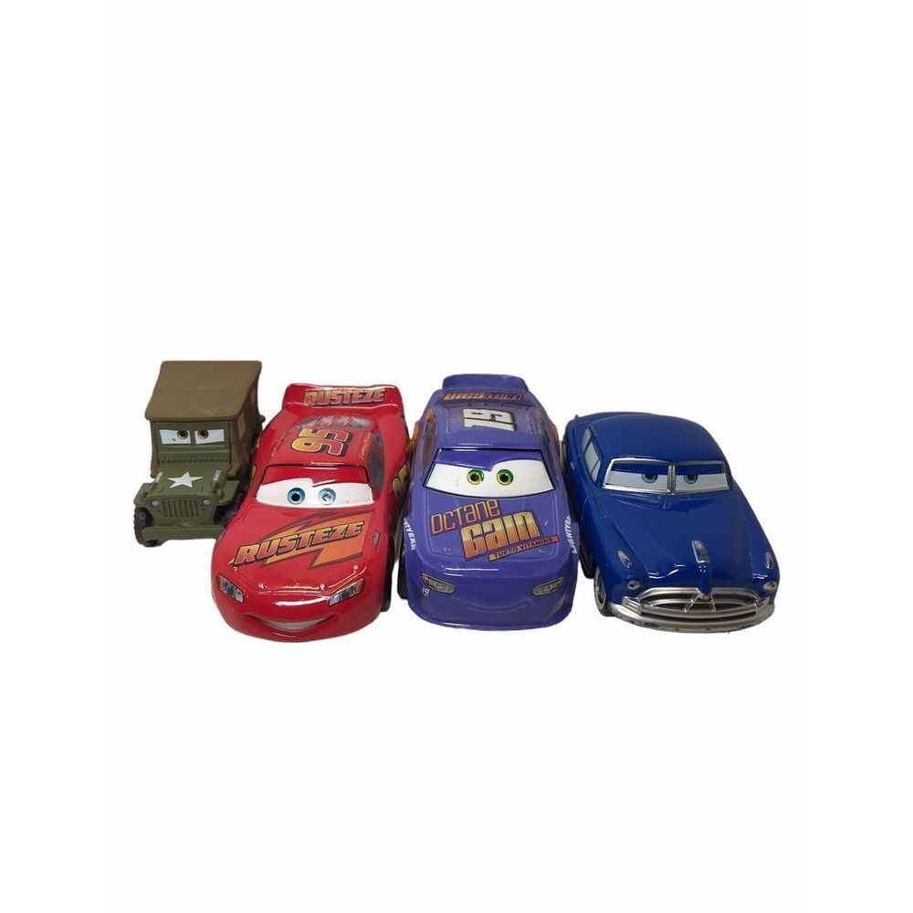 Disney pixar cars Movie lot 4 metal Sarge, Lightning McQueen, Octane, Coc Hudson