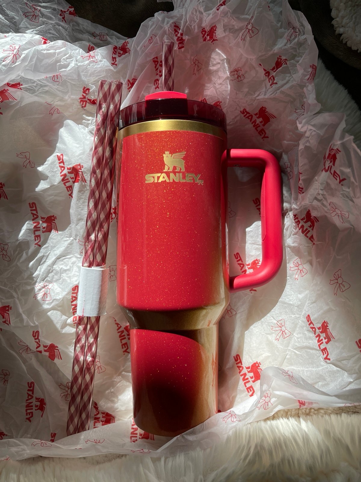 Stanley 40oz SCARLET TINSEL/ LIMITED EDITION/Tumbler/BNIB/BNWT