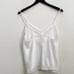 Vintage CHRISTIAN DIOR White Satin Cami Lace Tank