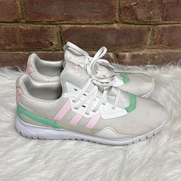Adidas White Pink &Green Sneaker Size 7