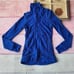 Adidas by Stella McCartney Blue Textured Zip Front Lightweight Athletic Jacket