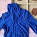 Adidas by Stella McCartney Blue Textured Zip Front Lightweight Athletic Jacket