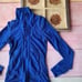 Adidas by Stella McCartney Blue Textured Zip Front Lightweight Athletic Jacket