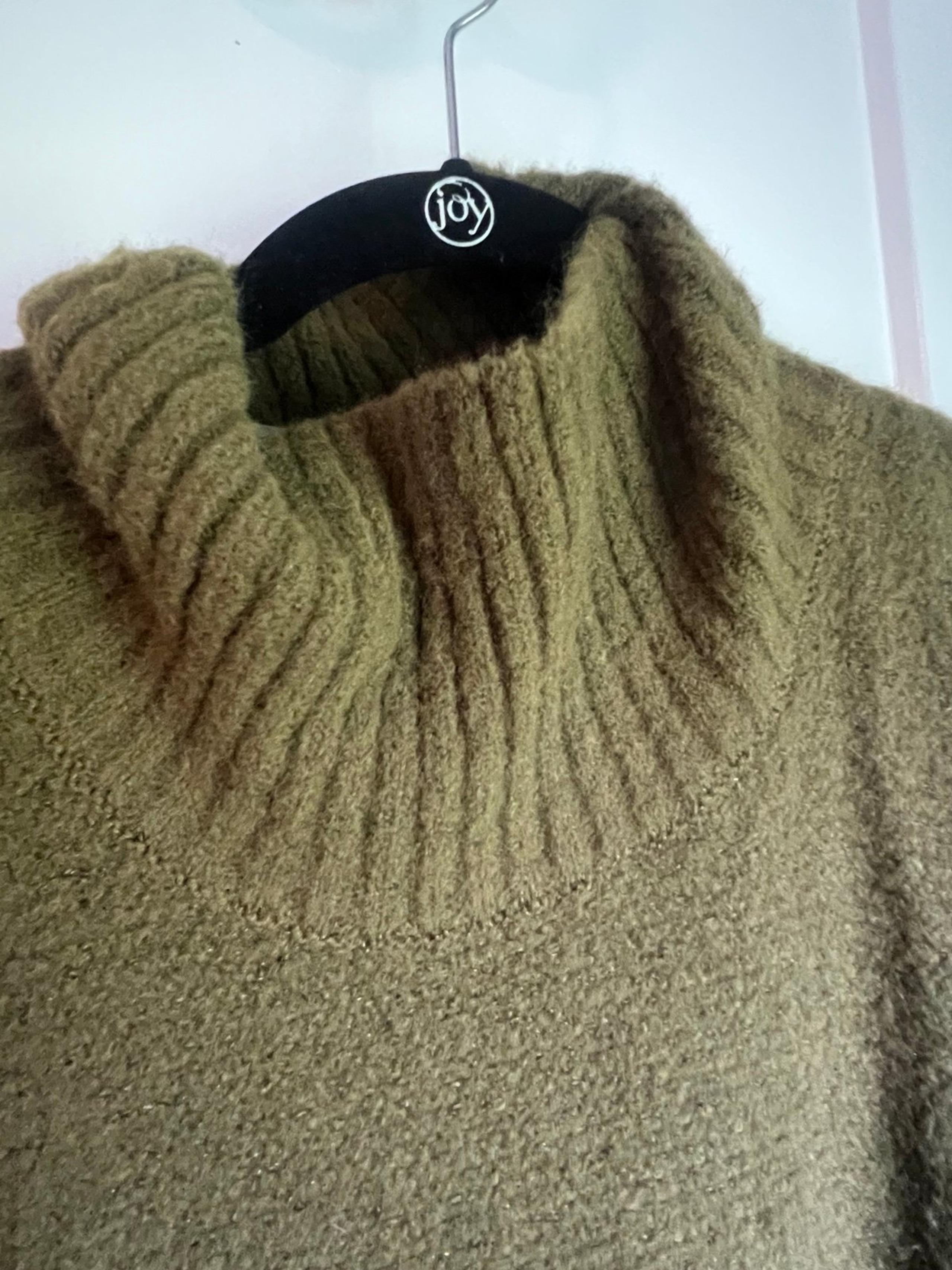 Universal Thread Sweater Womens Green Knit Ribbed Turtle Neck Pullover XL