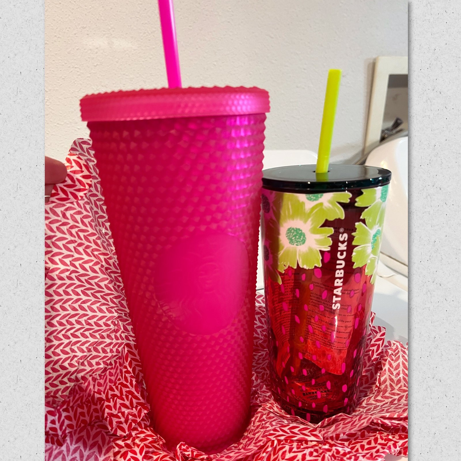 Starbucks studded pink bundle