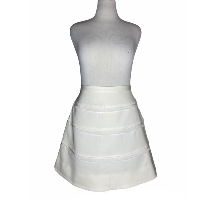 Pink Tartan White Tiered A-Line Mini Skirt