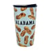 Starbucks Alabama State Peanuts Ceramic Coffee Travel Tumbler Mug Cup 12 oz