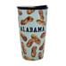 Starbucks Alabama State Peanuts Ceramic Coffee Travel Tumbler Mug Cup 12 oz