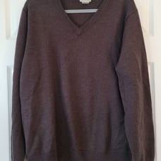 LL Bean Mens Woolmark V Neck Sweater