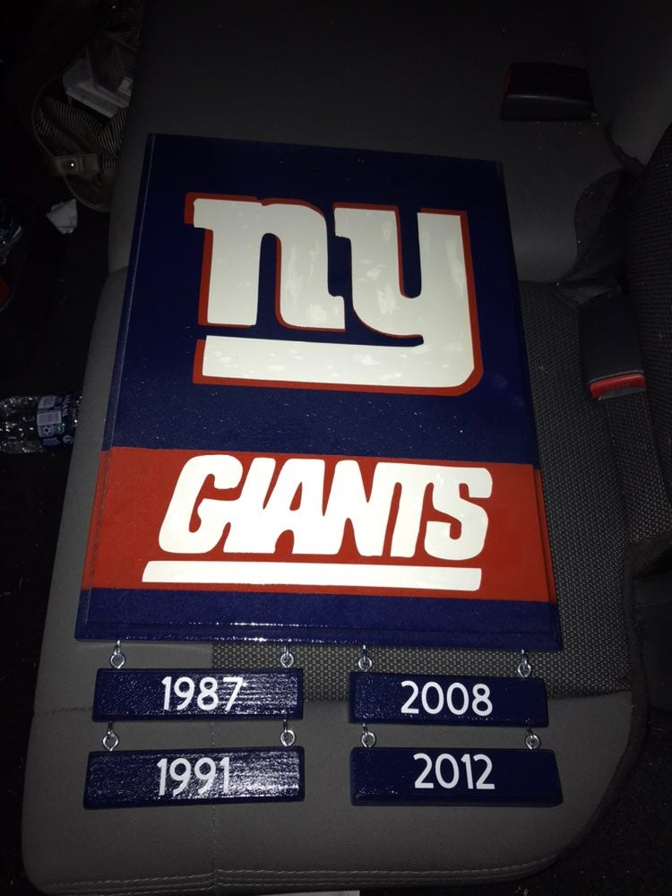 New York Giants super bowl plaque