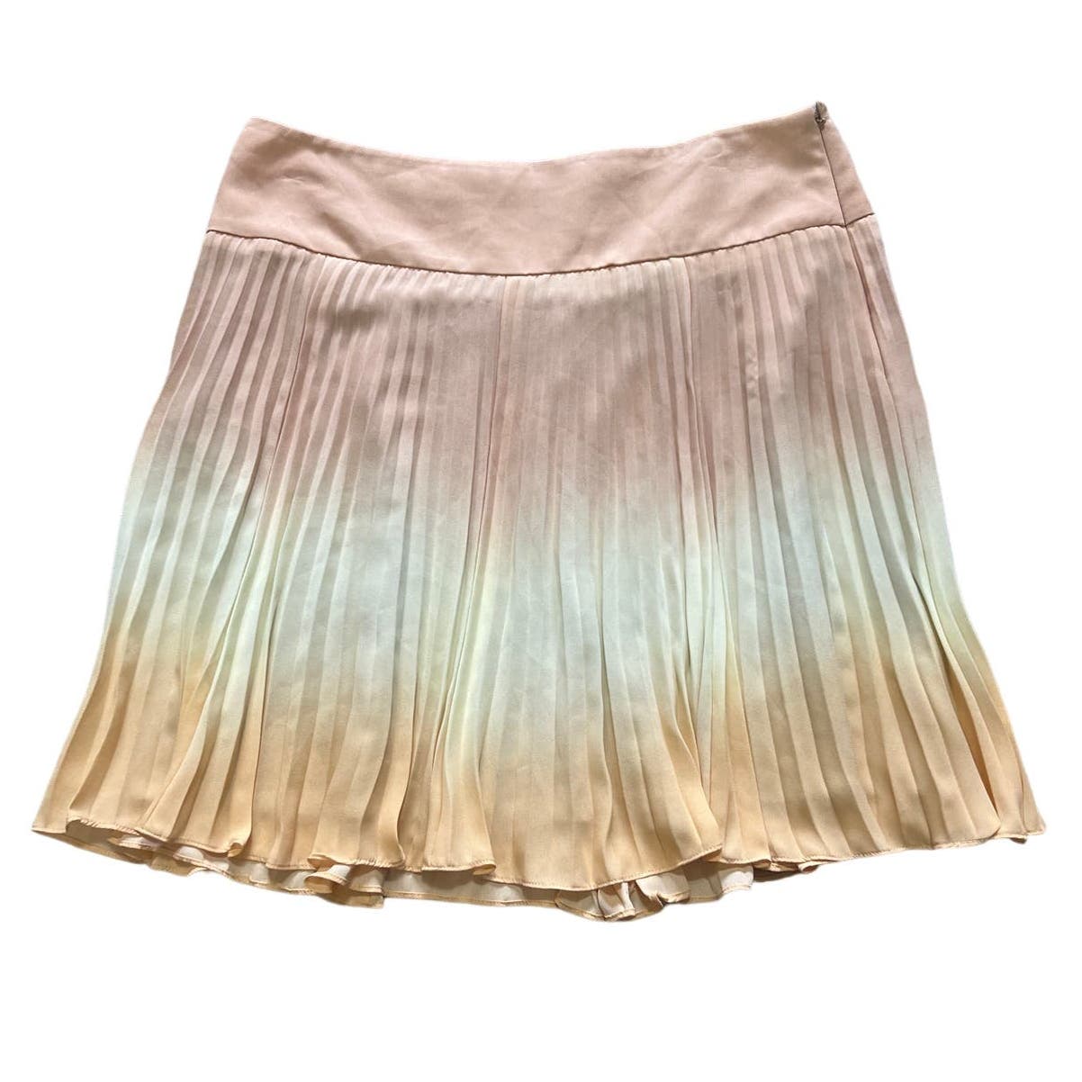 Ann Taylor Pastel Ombre Chiffon Pleated Skirt, Size 6