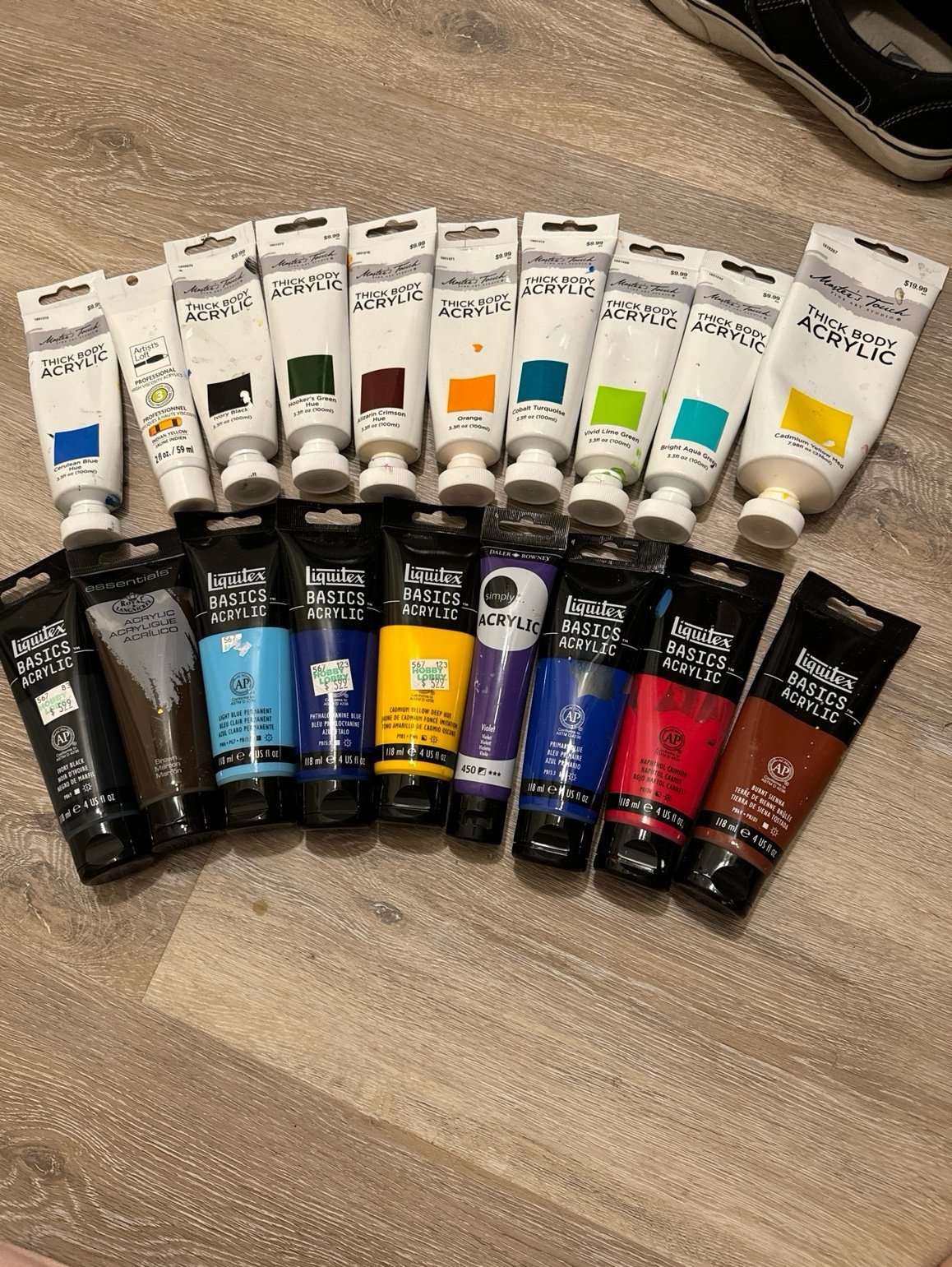 Painting supplies - huge lot of acrylic paint and thick body acrylic paint