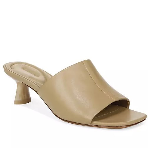 295 VINCE TAN LEATHER MULE SANDALS