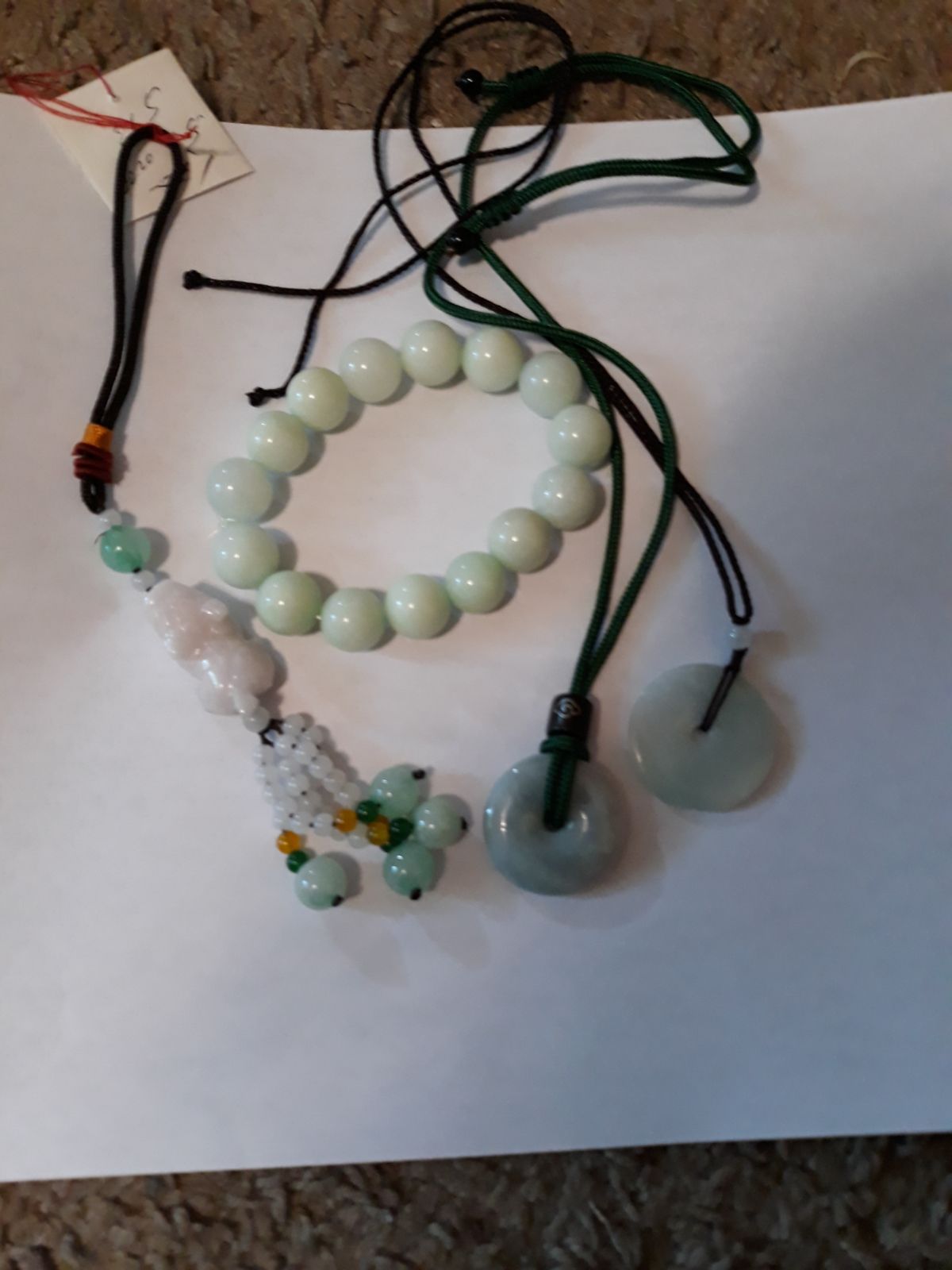 Jade necklace, jade bracelet