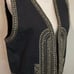 ZARA WOMAN BLACK CROPPED OPEN WAISTCOAT WITH GOLD EMBROIDERY SZ XL NWT